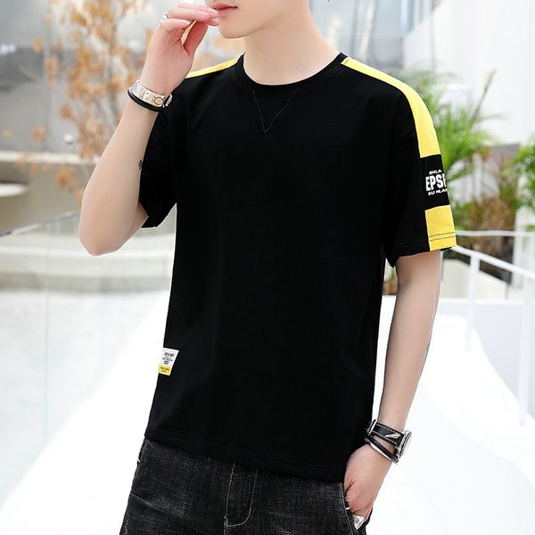 2021 new short summer ice silk men's wear korean loose casual half sleeve student t-shirt, White;black
2021 new short summer ice silk men's wear korean loose casual half sleeve student t-shirt, White;black