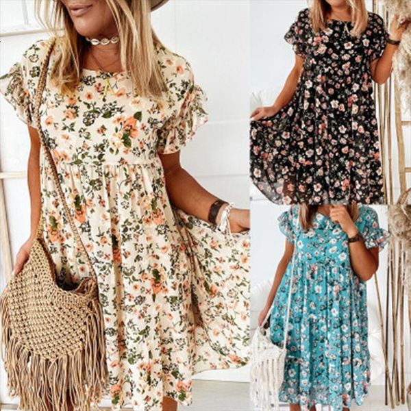 bohemian floral print casual women dress short sleeve o neck loose pleated summer chic beach mini vestidos, Black;gray
bohemian floral print casual women dress short sleeve o neck loose pleated summer chic beach mini vestidos, Black;gray