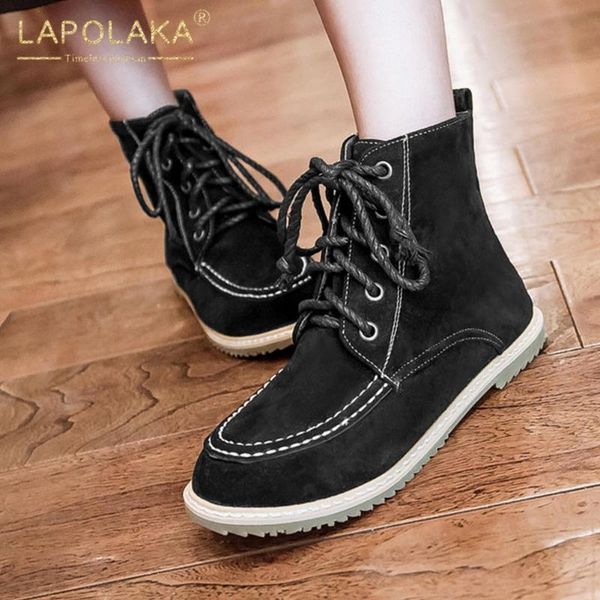 boots lapolaka design shoelace comfy work women shoes solid lace up round toe casual safety boot ladies, Black
boots lapolaka design shoelace comfy work women shoes solid lace up round toe casual safety boot ladies, Black