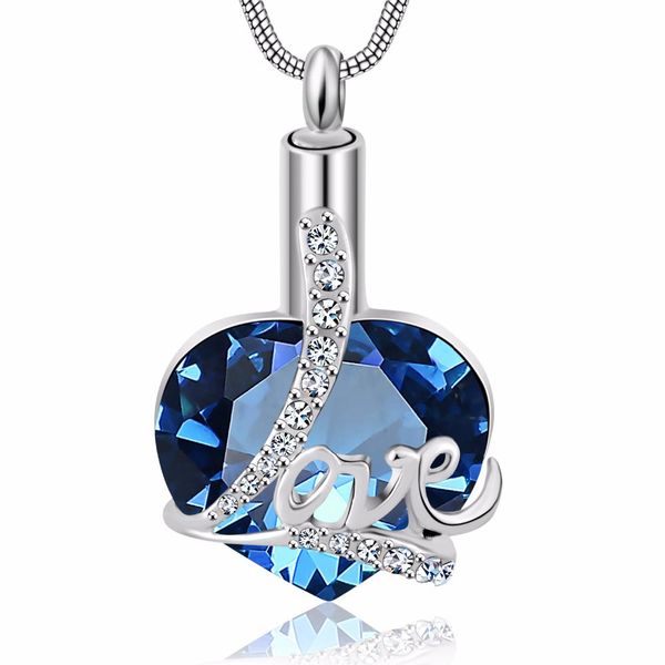 blue gemstone heart-shaped cremation urn pendant ,cremation jewelry necklace ashes souvenir memorial mom and dad-i love you, Silver
blue gemstone heart-shaped cremation urn pendant ,cremation jewelry necklace ashes souvenir memorial mom and dad-i love you, Silver
