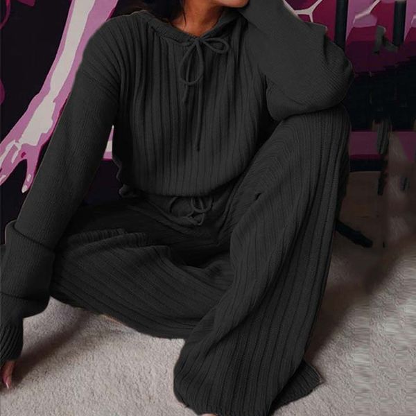 2021autumn winter knitted pajama set women hooded pajama pants home suit for women long sleeve sleepwear loose lounge wear ladies, Black;red
2021autumn winter knitted pajama set women hooded pajama pants home suit for women long sleeve sleepwear loose lounge wear ladies, Black;red