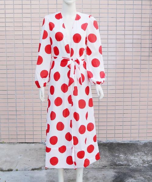 casual dresses felyn 2021 quality dress print dot v-neck high splice summer beach outwear maxi, Black;gray
casual dresses felyn 2021 quality dress print dot v-neck high splice summer beach outwear maxi, Black;gray