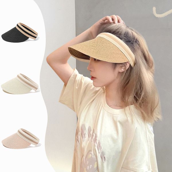 summer new bask in ultraviolet ray shade breathable big eaves straw hat sun empty hat outdoor korean version female parent-child hats, Blue;gray
summer new bask in ultraviolet ray shade breathable big eaves straw hat sun empty hat outdoor korean version female parent-child hats, Blue;gray