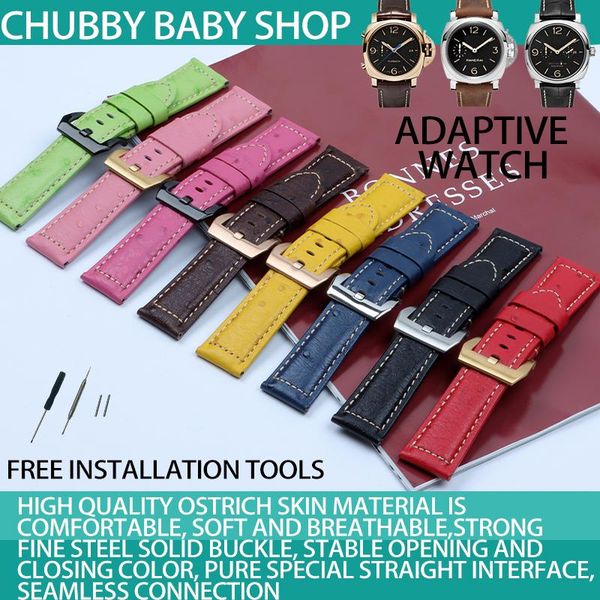 watch bands suitable for pernahai band ostrich leather male pam111 441 blue 22 24mm, Black;brown
watch bands suitable for pernahai band ostrich leather male pam111 441 blue 22 24mm, Black;brown