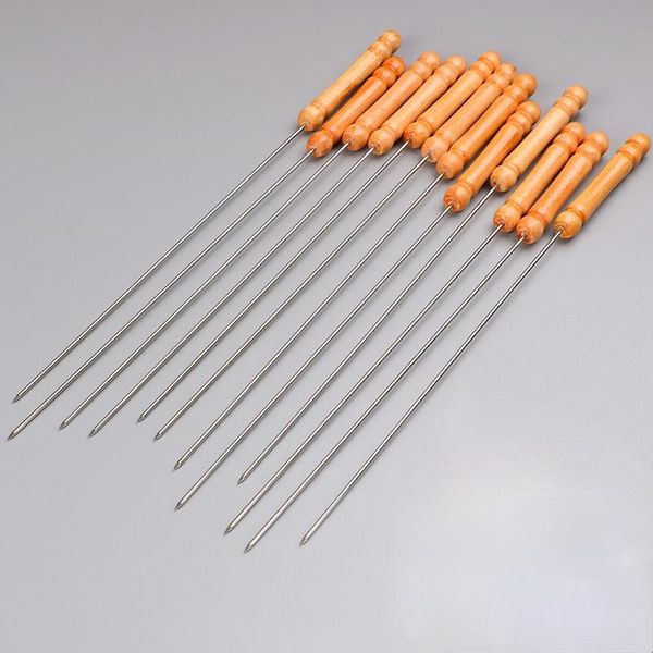 tools & accessories long reusable bbq skewers wood handle chicken holder barbecue stainless steel churrasqueira kitchen dk50ba
tools & accessories long reusable bbq skewers wood handle chicken holder barbecue stainless steel churrasqueira kitchen dk50ba