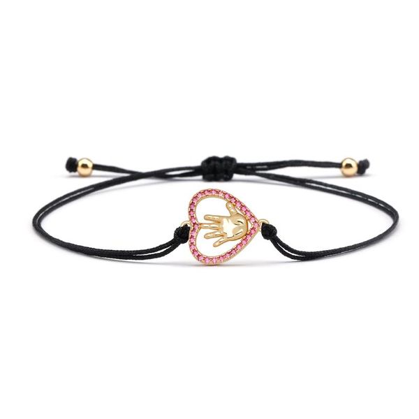 charm bracelets unique delicate heart bangle braided rope cz hollow out hand palm bracelet party gifts elegant plant accessories woman jewel, Golden;silver
charm bracelets unique delicate heart bangle braided rope cz hollow out hand palm bracelet party gifts elegant plant accessories woman jewel, Golden;silver