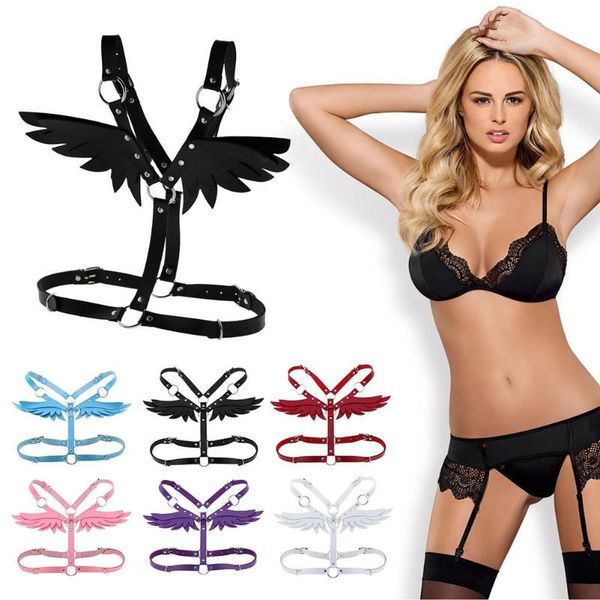 belts women body punk harness angel wings adjustable leather chest chain shoulder strap waist metal accessories cosplay, Black;brown
belts women body punk harness angel wings adjustable leather chest chain shoulder strap waist metal accessories cosplay, Black;brown