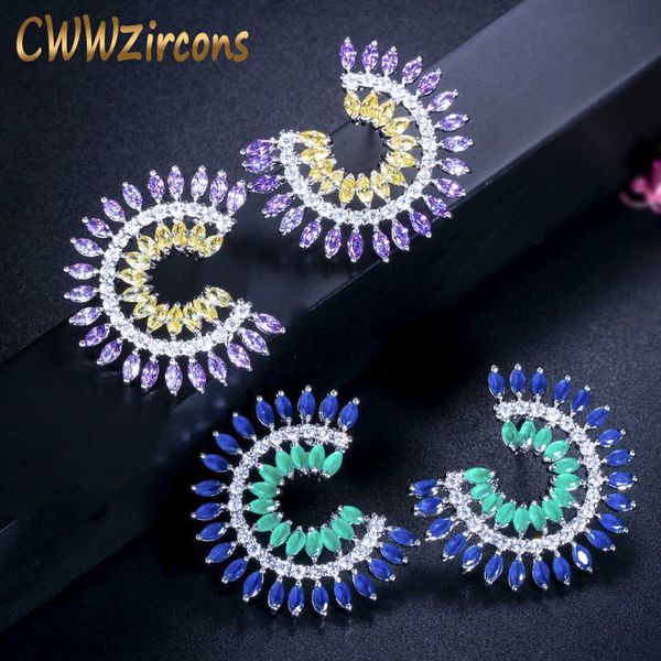 stylish two tone color stunning cubic zircon big blue green stud earring women fashion brand ear jewelry cz126 210714, Golden;silver
stylish two tone color stunning cubic zircon big blue green stud earring women fashion brand ear jewelry cz126 210714, Golden;silver