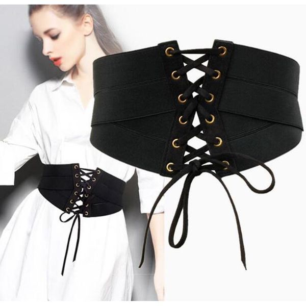 belts knot tied elastic waist utra wide belt personality shirt sealing female dress lace up zipper waistband, Black;brown
belts knot tied elastic waist utra wide belt personality shirt sealing female dress lace up zipper waistband, Black;brown