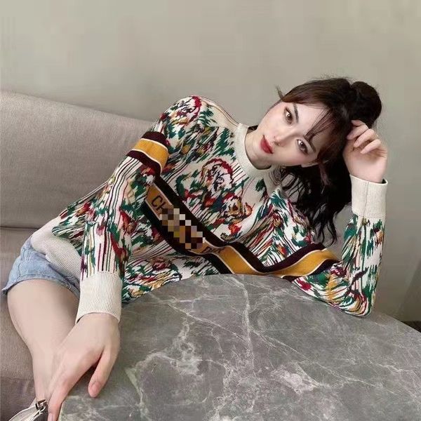 long sleeved shirt 2021 new early autumn street fashion round neck sketch color painting animal jacquard age reducing versatile u6cx, White
long sleeved shirt 2021 new early autumn street fashion round neck sketch color painting animal jacquard age reducing versatile u6cx, White