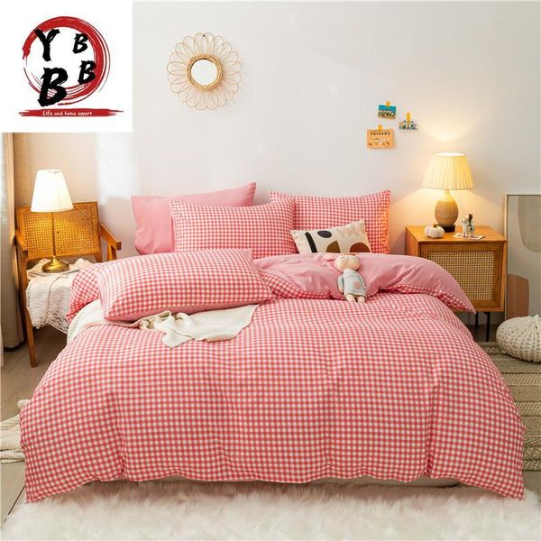 bedding sets pink plaid girls duvet cover pillowcases 4pcs simple quilt twin full single king luxury bedclothes
bedding sets pink plaid girls duvet cover pillowcases 4pcs simple quilt twin full single king luxury bedclothes
