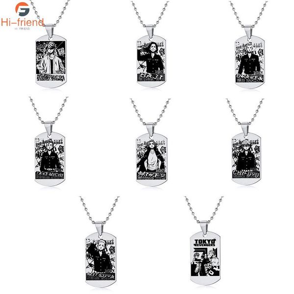 pendant necklaces 20pcs/lot anime tokyo revengers necklace hip hop black silver color stainless steel dog tag jewelry
pendant necklaces 20pcs/lot anime tokyo revengers necklace hip hop black silver color stainless steel dog tag jewelry