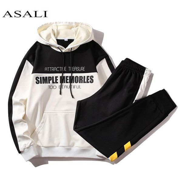 male cotton patchwork hoodies + jogger set 2021 slim fit tracksuit men autumn hooded sweatshirt sportswear sets spring men's tracksuits, Gray
male cotton patchwork hoodies + jogger set 2021 slim fit tracksuit men autumn hooded sweatshirt sportswear sets spring men's tracksuits, Gray