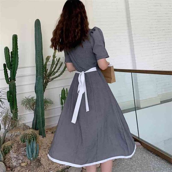 summer korean chic elegant plaid o-neck puff sleeve women's casual fashion mid-calf a-line dress 210519, Black;gray
summer korean chic elegant plaid o-neck puff sleeve women's casual fashion mid-calf a-line dress 210519, Black;gray