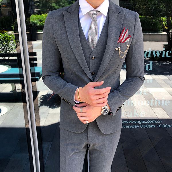 men's suits & blazers male ensemble autumn suit korean fine adjustment of three, White;black
men's suits & blazers male ensemble autumn suit korean fine adjustment of three, White;black