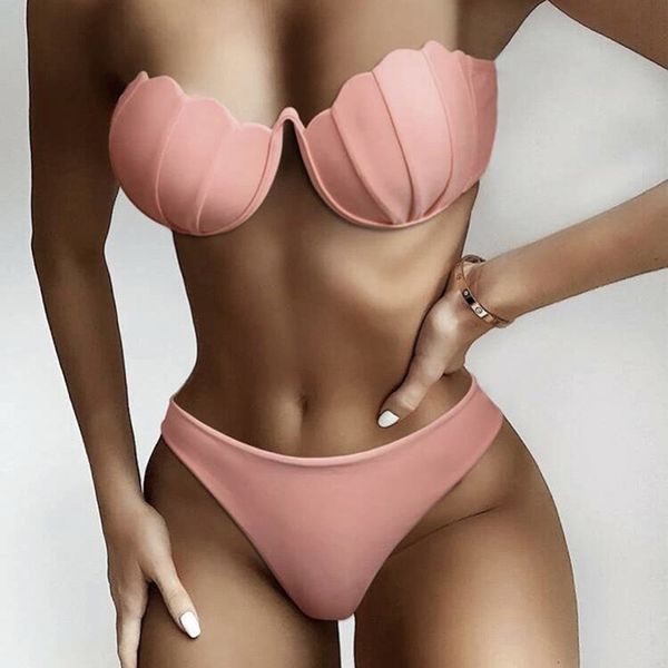 underwired shell high waist bikini 2021 women bandeau swimsuit female swimwear two pieces bikini set bra cup bathing suit swiming
underwired shell high waist bikini 2021 women bandeau swimsuit female swimwear two pieces bikini set bra cup bathing suit swiming