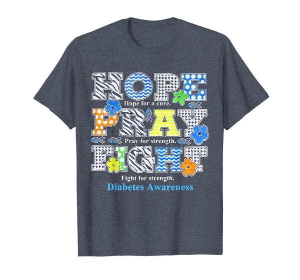 hope pray fight diabetes awareness t shirt, White;black
hope pray fight diabetes awareness t shirt, White;black