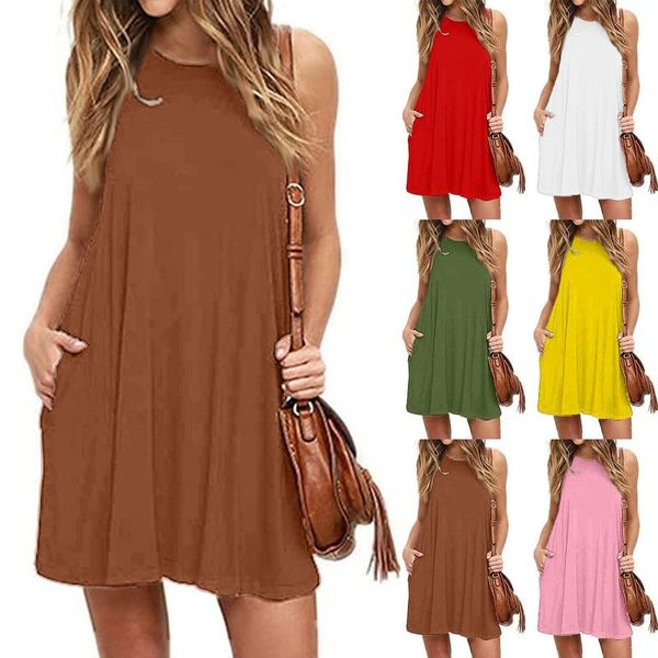 casual dresses summer dress woman o-neck oversized sleeveless vest knee-length mini preppy style women ropa mujer, Black;gray
casual dresses summer dress woman o-neck oversized sleeveless vest knee-length mini preppy style women ropa mujer, Black;gray