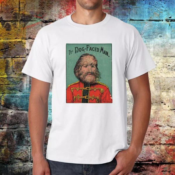 dog faced man t-shirt, funny tshirt, circus tee, graphic shirt, halloween tshirt, White;black
dog faced man t-shirt, funny tshirt, circus tee, graphic shirt, halloween tshirt, White;black