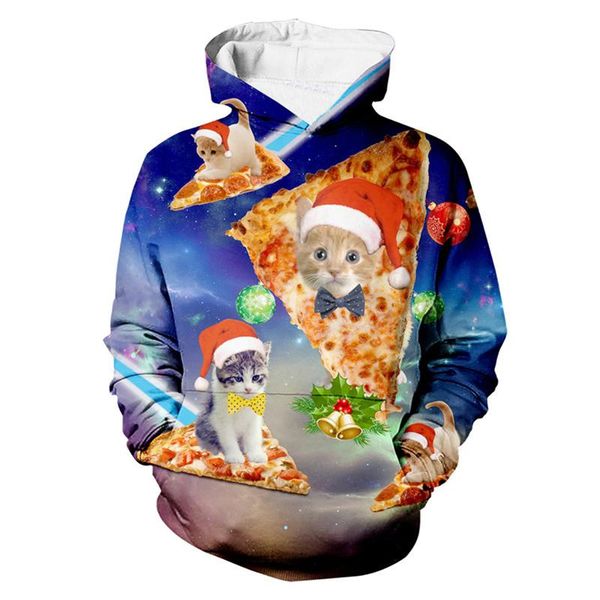 men's hoodies & sweatshirts christmas cat pizza hoodie galaxy pizzas funny streetwear winter pullover cool fashion couple sweatshirt, Black
men's hoodies & sweatshirts christmas cat pizza hoodie galaxy pizzas funny streetwear winter pullover cool fashion couple sweatshirt, Black