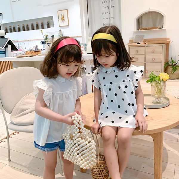 girls white blouse kids ruffled short sleeve shirt children wedding clothing baby girl tee polka dot shirts, White;black
girls white blouse kids ruffled short sleeve shirt children wedding clothing baby girl tee polka dot shirts, White;black