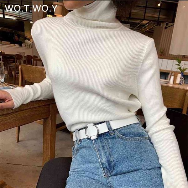 wotwoy casual basic turtleneck sweater women solid long sleeve knitted pullovers autumn winter slim fit pink 210922, White;black
wotwoy casual basic turtleneck sweater women solid long sleeve knitted pullovers autumn winter slim fit pink 210922, White;black