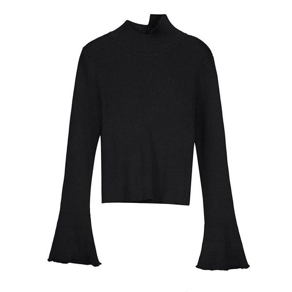 women's sweaters women turtleneck knitted casual modern street fashion pullover black short jumper split flare sleeve knitwear, White;black
women's sweaters women turtleneck knitted casual modern street fashion pullover black short jumper split flare sleeve knitwear, White;black