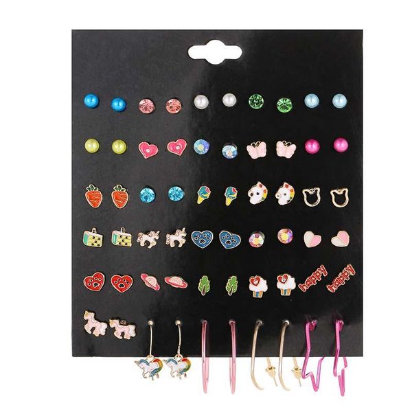 stud 30 pairs/set cute animal star heart crystal pearl butterfly carrots hoop earrings set women's ear korean style jewelry, Golden;silver
stud 30 pairs/set cute animal star heart crystal pearl butterfly carrots hoop earrings set women's ear korean style jewelry, Golden;silver