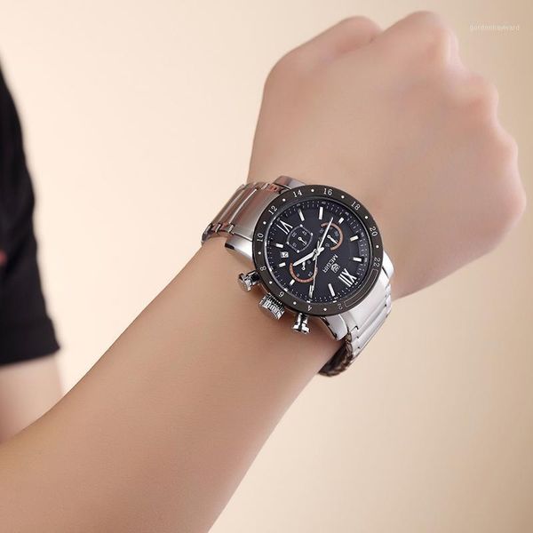 wristwatches megir waterproof mens watches casual brand clocks sliver steel strap complete calander quartz male watch military sport clock, Slivery;brown
wristwatches megir waterproof mens watches casual brand clocks sliver steel strap complete calander quartz male watch military sport clock, Slivery;brown