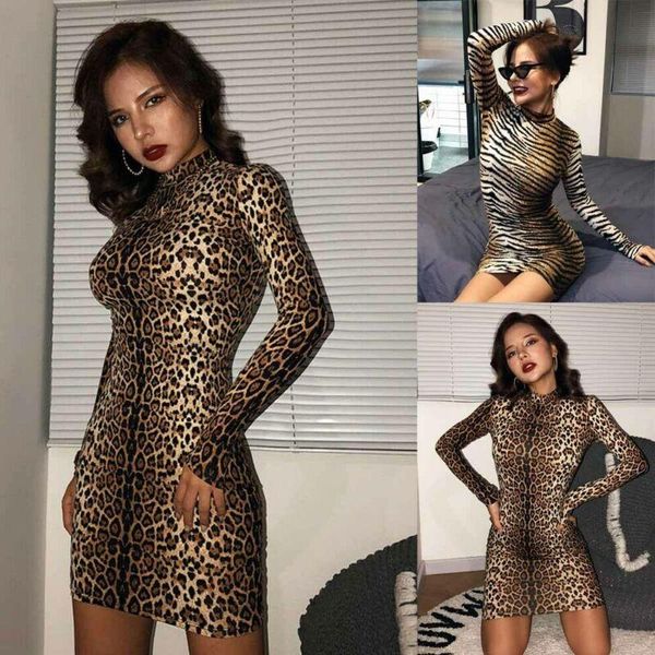 casual dresses leopard print bodycon mini dress for vadim women 2021 summer long sleeve stretch slim fitness mujer vestido, Black;gray
casual dresses leopard print bodycon mini dress for vadim women 2021 summer long sleeve stretch slim fitness mujer vestido, Black;gray