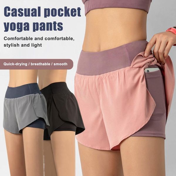 women sport running shorts quick dry push hips high elasticity double layer with phone pocket for fitness training women's, White;black
women sport running shorts quick dry push hips high elasticity double layer with phone pocket for fitness training women's, White;black