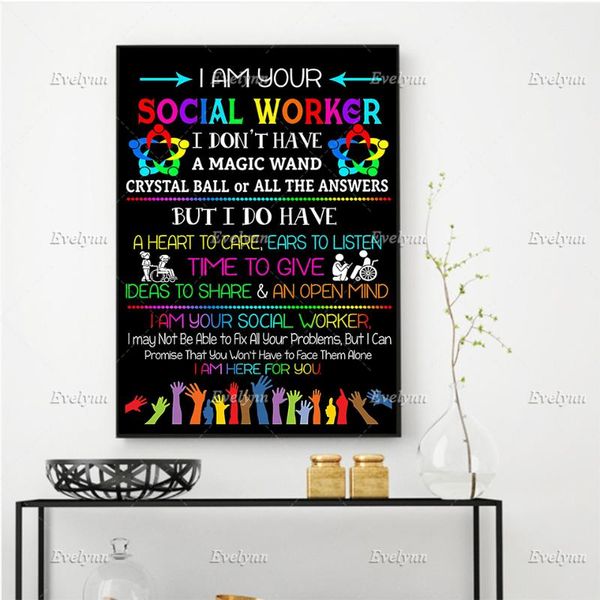 paintings social worker office decor posters,social inspirational art, school sign home prints wall art canvas
paintings social worker office decor posters,social inspirational art, school sign home prints wall art canvas