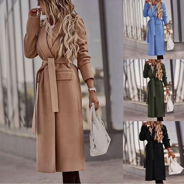 women's wool & blends 2021 large size fashion winter coat plush keeps warm cardigan for women jacket khaki lapel casual belt female, Black
women's wool & blends 2021 large size fashion winter coat plush keeps warm cardigan for women jacket khaki lapel casual belt female, Black