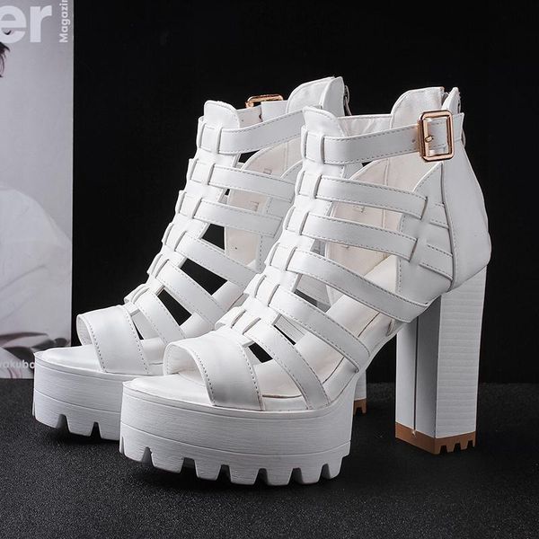 high heels women sandals open toe platform female summer shoes fashion black white cut-outs ankle boots
high heels women sandals open toe platform female summer shoes fashion black white cut-outs ankle boots