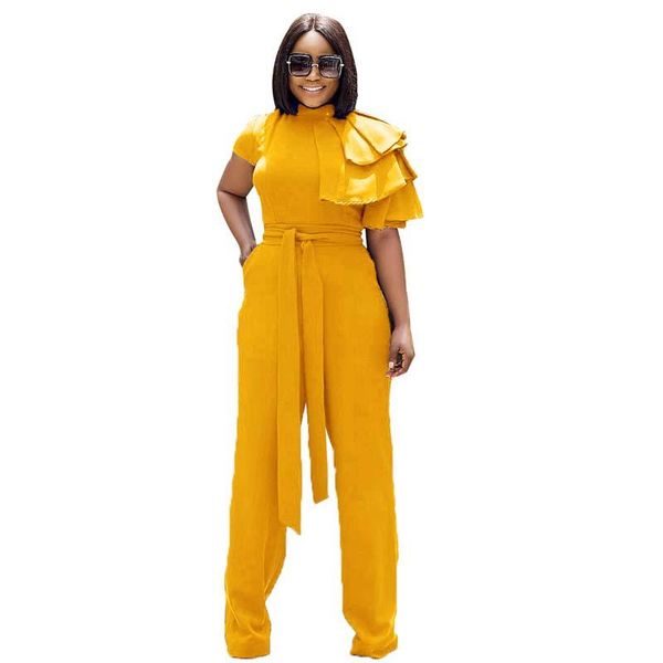 women's jumpsuits & rompers 2021 summer ruffles loose jumpsuit women elegant solid short sleeve long pants pocket bodycon playsuit outf, Black;white
women's jumpsuits & rompers 2021 summer ruffles loose jumpsuit women elegant solid short sleeve long pants pocket bodycon playsuit outf, Black;white