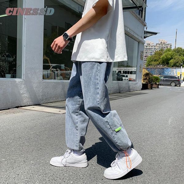 men's pants cinessd straight-leg jeans trend nine-point trousers casual loose hip-hop outerwear, Black
men's pants cinessd straight-leg jeans trend nine-point trousers casual loose hip-hop outerwear, Black