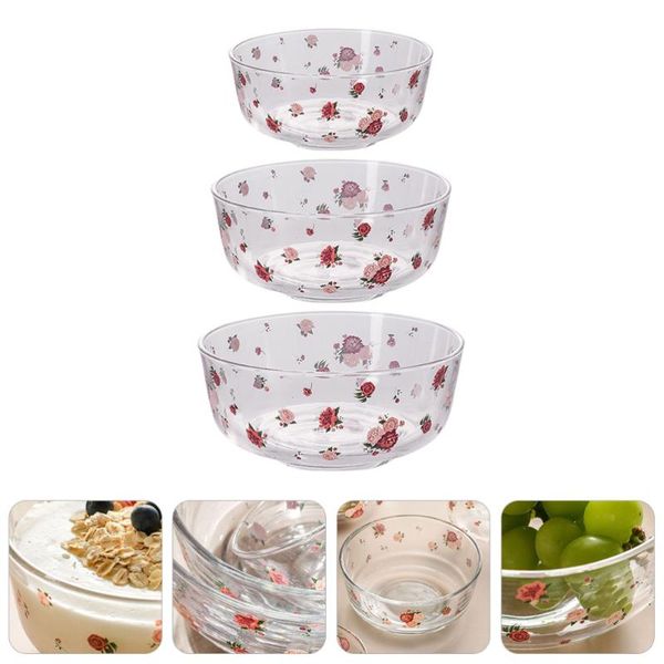 3pcs exquisite glass bowls delicate salad rice bowl serving 
3pcs exquisite glass bowls delicate salad rice bowl serving