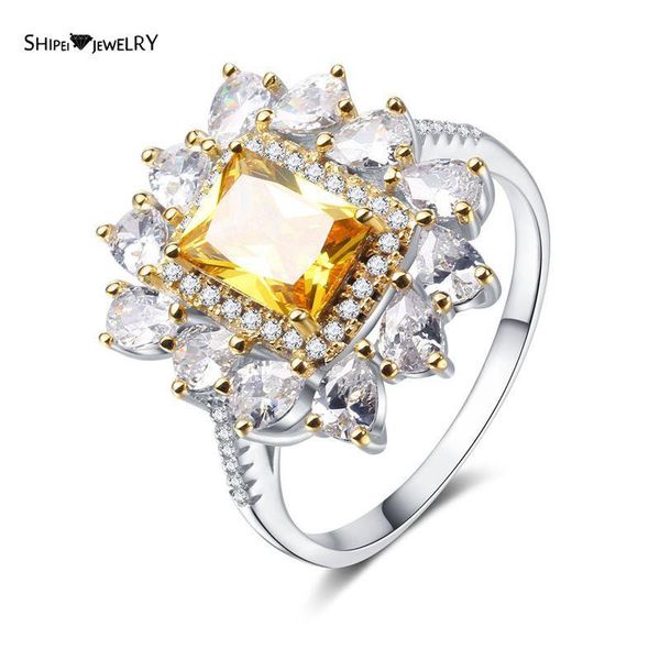 cluster rings shipei luxury 100% 925 sterling silver created moissanite citrine gemstone wedding engagement flower women fine jewelry, Golden;silver
cluster rings shipei luxury 100% 925 sterling silver created moissanite citrine gemstone wedding engagement flower women fine jewelry, Golden;silver