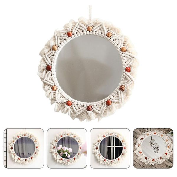 1pc macrame hanging wall mirror with bohemia fringe art decorative mirrors
1pc macrame hanging wall mirror with bohemia fringe art decorative mirrors