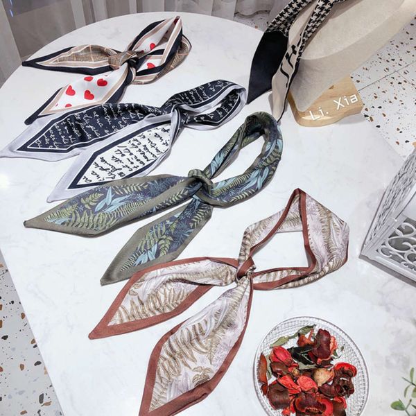 scarf women's ribbon thousand bird style fashion temperament printed diagonal silk hair band female, Blue;gray
scarf women's ribbon thousand bird style fashion temperament printed diagonal silk hair band female, Blue;gray