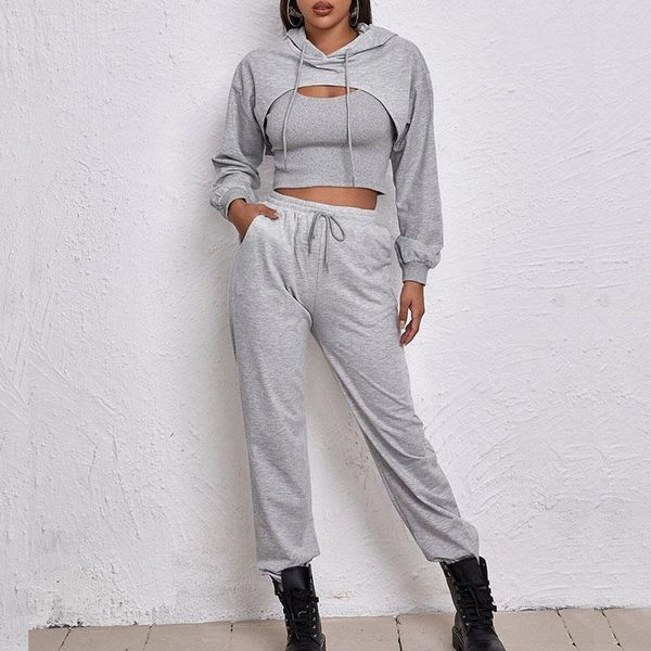 women's two piece pants 3 joggers sweatsuit women set 2021 runway fashion casual outfits loose hooded crop and sweatpants tracksuit, White
women's two piece pants 3 joggers sweatsuit women set 2021 runway fashion casual outfits loose hooded crop and sweatpants tracksuit, White