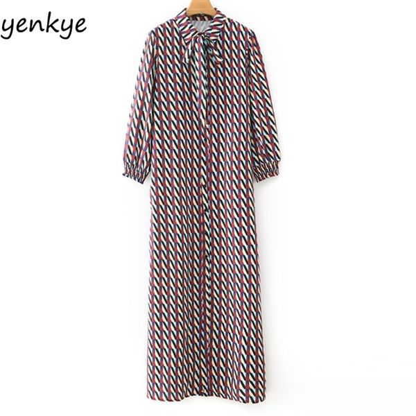 vintage geometric print long dress women elegant bow tie lapel collar sleeve flowy plus size autumn 210514, Black;gray
vintage geometric print long dress women elegant bow tie lapel collar sleeve flowy plus size autumn 210514, Black;gray