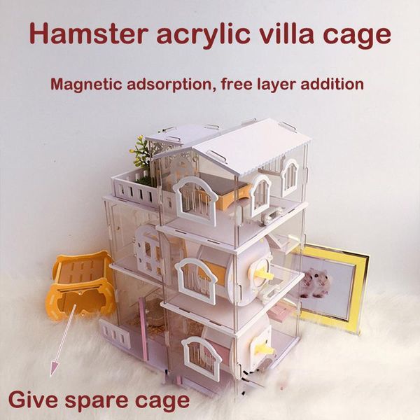 hamster cage acrylic double-decker villa foundation small garden golden silk bear dutch pig nest added layer animal supplies
hamster cage acrylic double-decker villa foundation small garden golden silk bear dutch pig nest added layer animal supplies