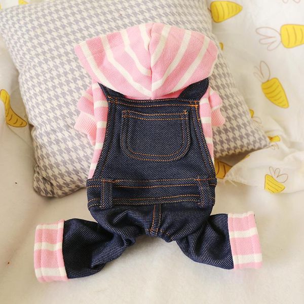 dog apparel autumn and winter wide narrow stripe design strap pants factory sales cotton clothes with denim pet jumpsuit
dog apparel autumn and winter wide narrow stripe design strap pants factory sales cotton clothes with denim pet jumpsuit