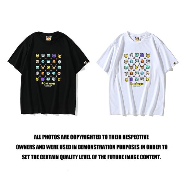 fashion t shirt chao brand summer co branded full screen pickup man cartoon printed for men and women, White;black
fashion t shirt chao brand summer co branded full screen pickup man cartoon printed for men and women, White;black