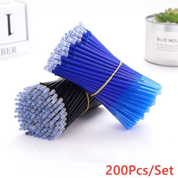 gel pens 200pcs erasable pen refills set blue black ink writing washable handle for school office stationery supplies 
gel pens 200pcs erasable pen refills set blue black ink writing washable handle for school office stationery supplies