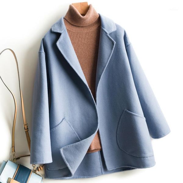 women's wool & blends and winter 2021 cashmere double faced tweed coat medium long high end korean version small, Black
women's wool & blends and winter 2021 cashmere double faced tweed coat medium long high end korean version small, Black