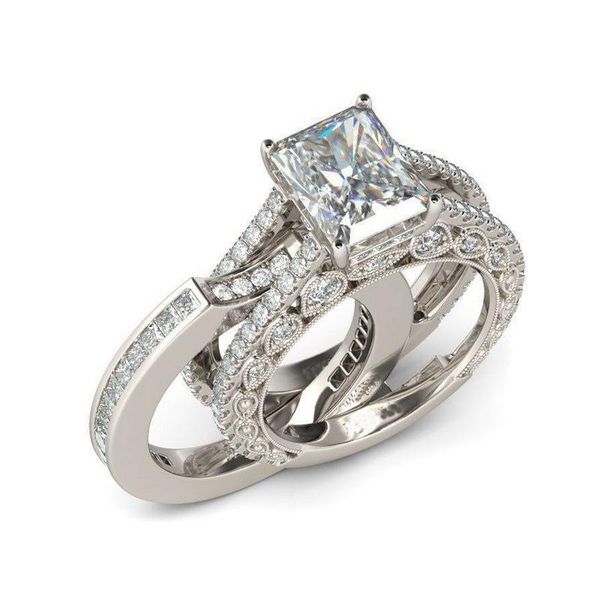 cluster rings 2021 couple zircon ring silver color wedding set fashion women's rhinestone jewelry gift, Golden;silver
cluster rings 2021 couple zircon ring silver color wedding set fashion women's rhinestone jewelry gift, Golden;silver