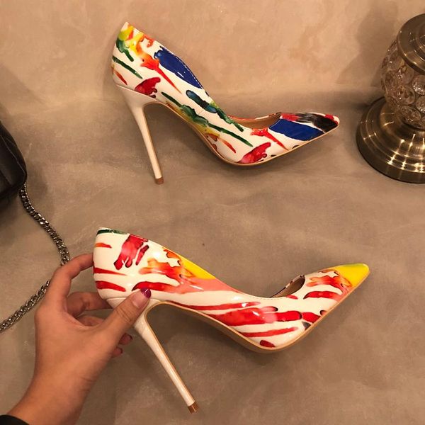 fashion white print patent leather poined toe stiletto high heel shoe pump high-heeled dress shoes, Black
fashion white print patent leather poined toe stiletto high heel shoe pump high-heeled dress shoes, Black