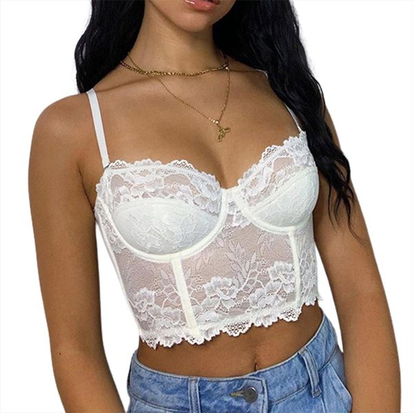 sweet floral lace camisole womens tank bra bralette bustier sleeveless v neck through casual crop, White
sweet floral lace camisole womens tank bra bralette bustier sleeveless v neck through casual crop, White